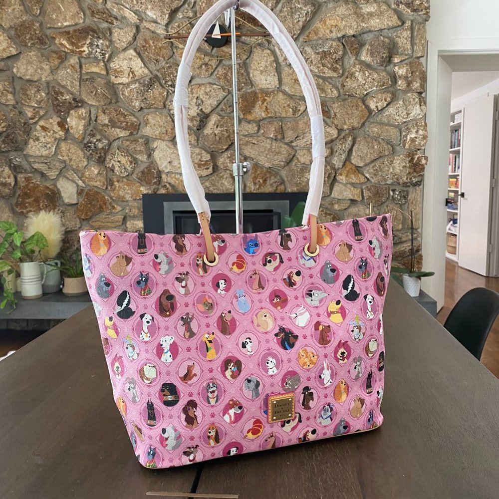 NWT Disney Dooney & Bourke Pink Dog Shopper Tote Handbag - Picture 2 of 10